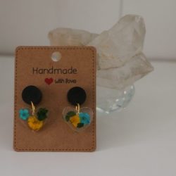 Pendientes con flores naturales