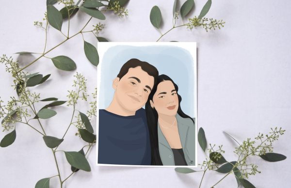 Ilustración personalizada impresa + Envío